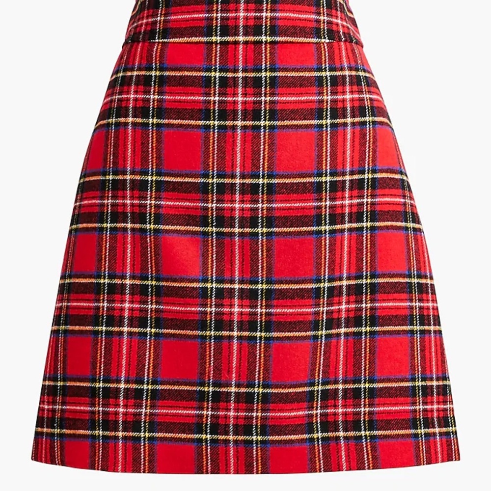 J. Crew Red Plaid Mini Skirt